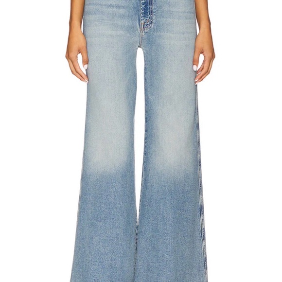 Mother Denim jeans Tab Roller skimp wide leg high waist bell A blue 29 - Picture 2 of 8